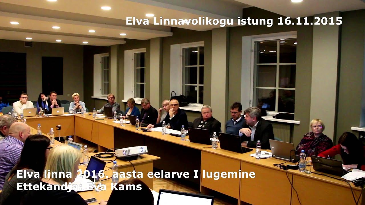 Elva linna 2016. aasta eelarve I lugemine