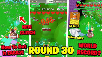 How I Got ROUND 30 In Retro Swarm Challenge! (new glitch + turpentines FAST) (Bee Swarm Simulator)