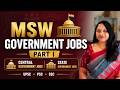 MSW Government Jobs Part 1 | Central &amp; State Government Opportunities/Learn With Dr.Sindhu
