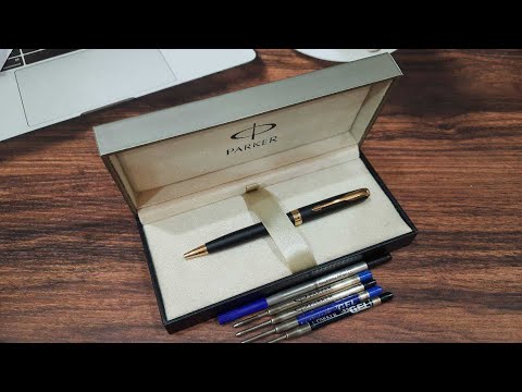 วิธีเปลี่ยนไส้ปากกา Parker Sonnet 07 matte black gt ballpen รีวิวไส้ปากกา parker Gel