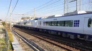 神！🎧で！新型２７１系特急はるか ３＋３両6両編成　JR阪和線試運転！通過　鳳駅付近　(高音質）ミュージックホン・警笛軽く2発　iPONE5S＋ZOOM iQ7マイク