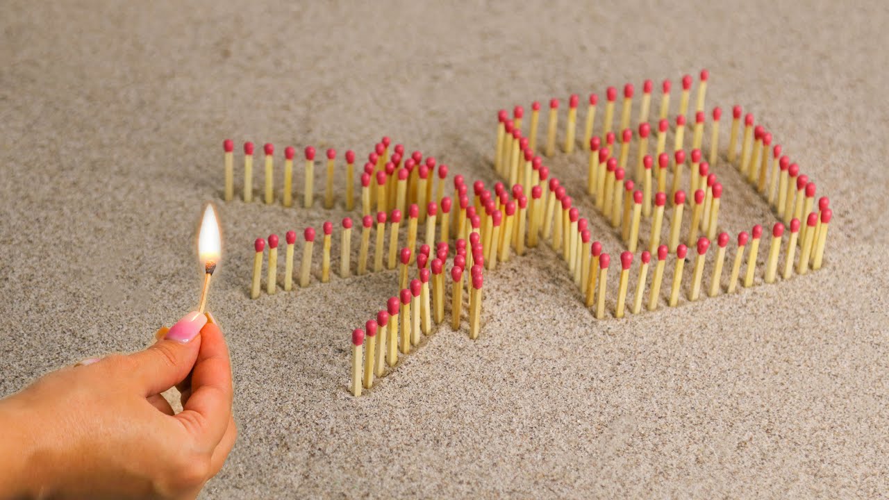 matches experiment how to match chain reaction amazing fire domino