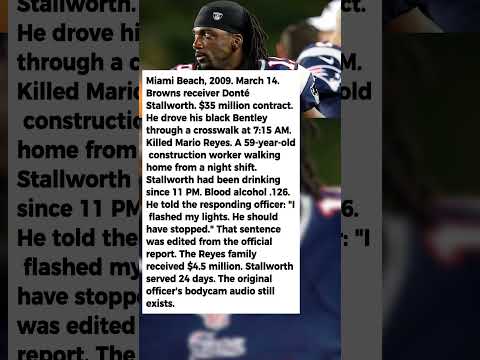 What Donté Stallworth Told Florida Police at 7:15 AM in 2009 That His Lawyers Spent $4.5 Million to