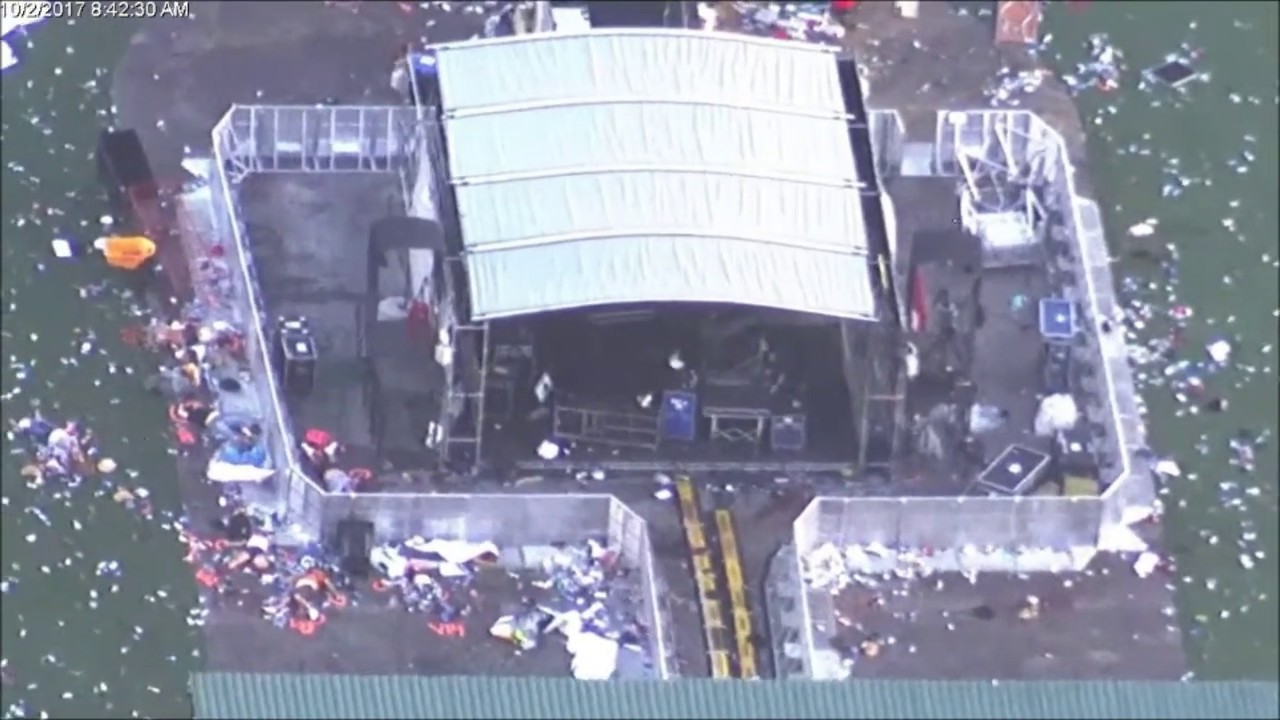 ⚠️ Footage of Route 91 concert venue aftermath  (Oct 2, 2017)