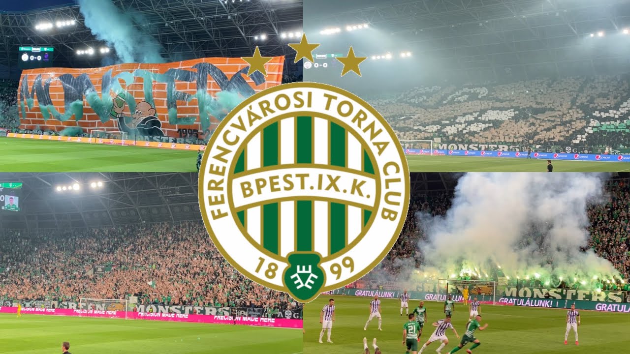 Ferencvaros Tc Ujpest Fc Green Monsters Koreografia Pyroshow Support Fradi Youtube