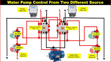 One Motor Two Meter Connection | Water Pump Control From Two Different Source