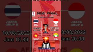 Jadwal Semi Final Piala Aff U16 2022