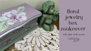 Thrifted Jewelry Box update using the New Dixie Belle Paint Cottage Collection