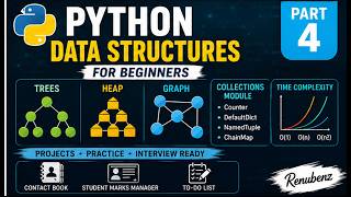 Python Data Structures for Beginners | Part 4 | Trees, Graphs, Heap, Time Complexity & Projects