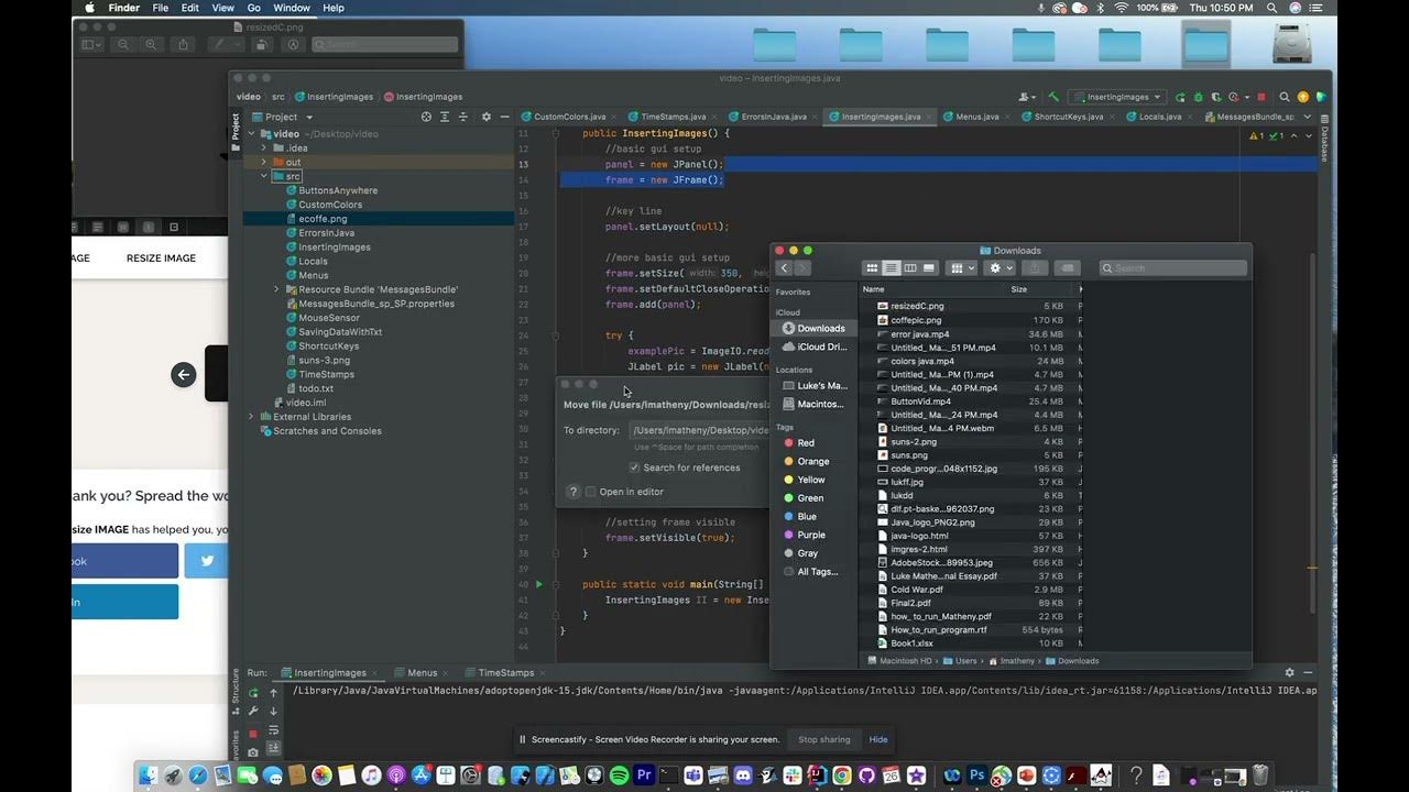 How to insert png images into a Java GUI over labels. - YouTube