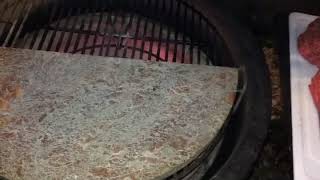 Cheeseburgers on the Kamado Joe using a KJ Soapstone