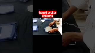 Round pocket pressing #fashion #sewingtechnology #sewingtools #sewing #pocket #patch #pocketiron