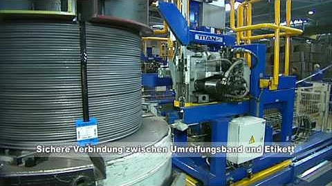 Automatic wire coil strapping machine