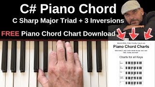 C Chord C Sharp Major Inversions Tutorial Free Chord Chart
