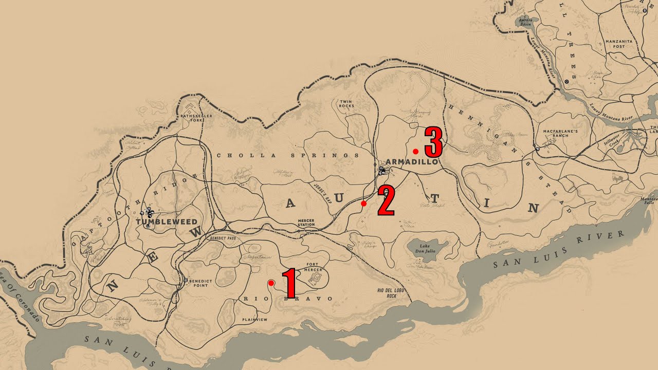 Red dead redemption 2 карта охотников