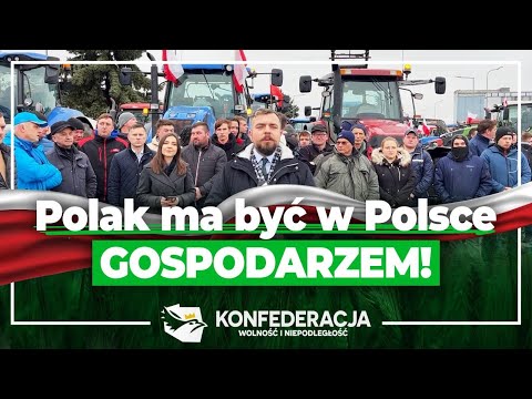 Polak ma być w Polsce gospodarzem! Konfederacja w Płońsku wspiera protestujących rolników!