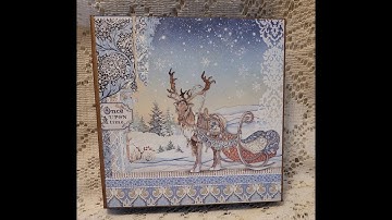 Winter Trifold Waterfall Folio Project share and tutorial.