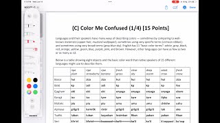 NACLO Walkthrough (Advanced Level) - Color Me Confused (part 1)
