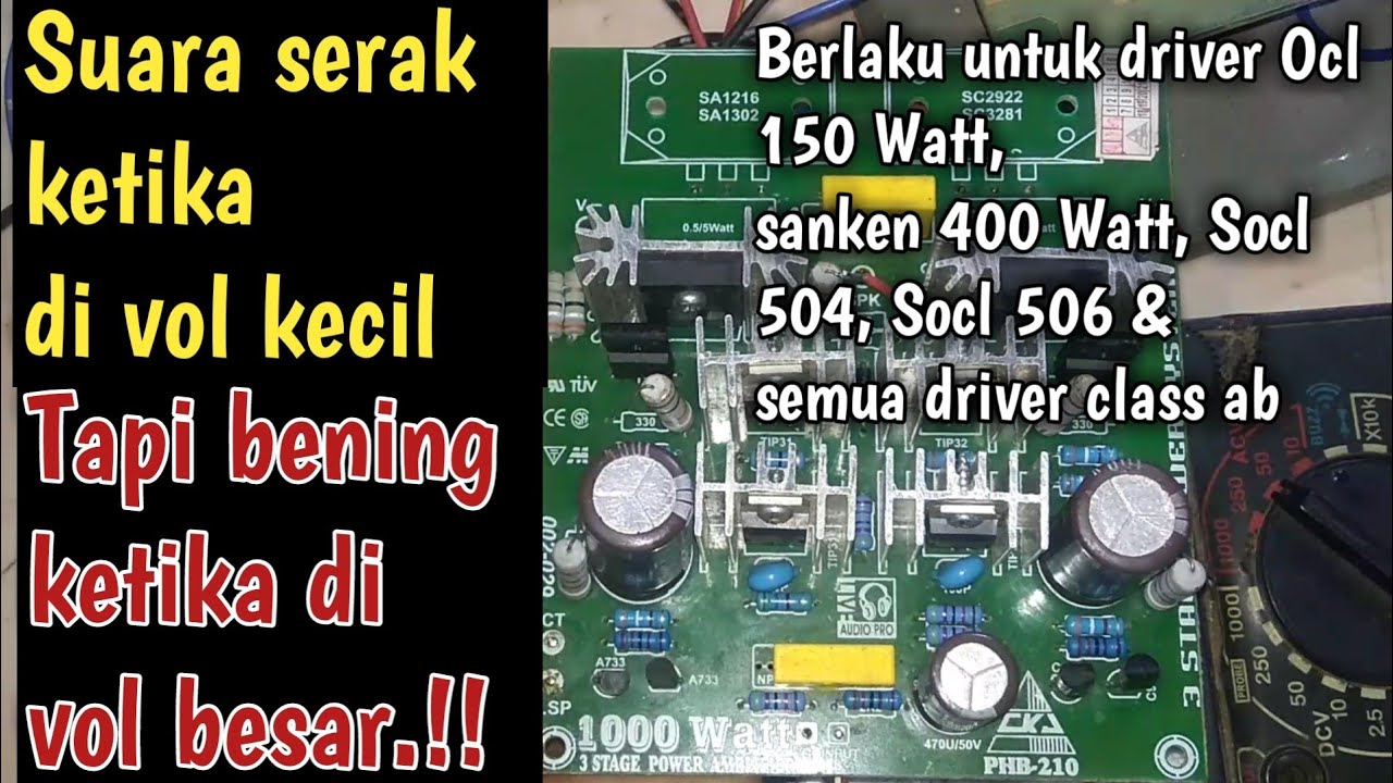 Cara memperbaiki amplifier suara serak. 