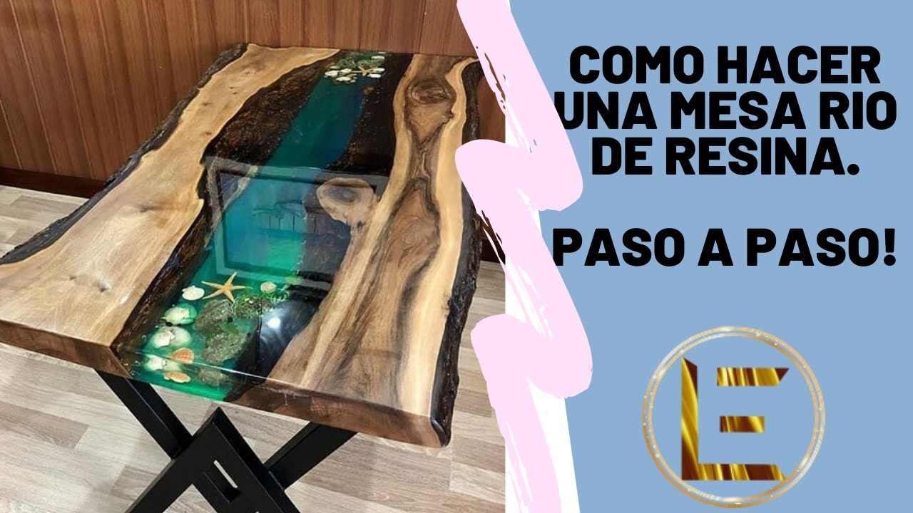 Como hacer una MESA RIO DE RESINA. Paso a paso!! Imperdible!