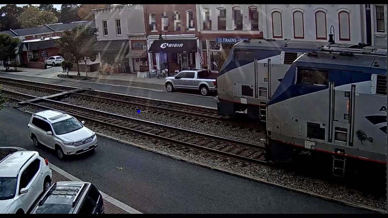 AMTRAK RACE, 3 CAMERAS! ASHLAND, VA YouTube