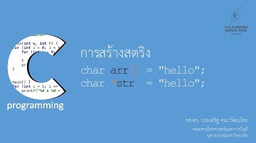 สอนภาษาซี C: การสร้างสตริงด้วย char *s และ char s[]