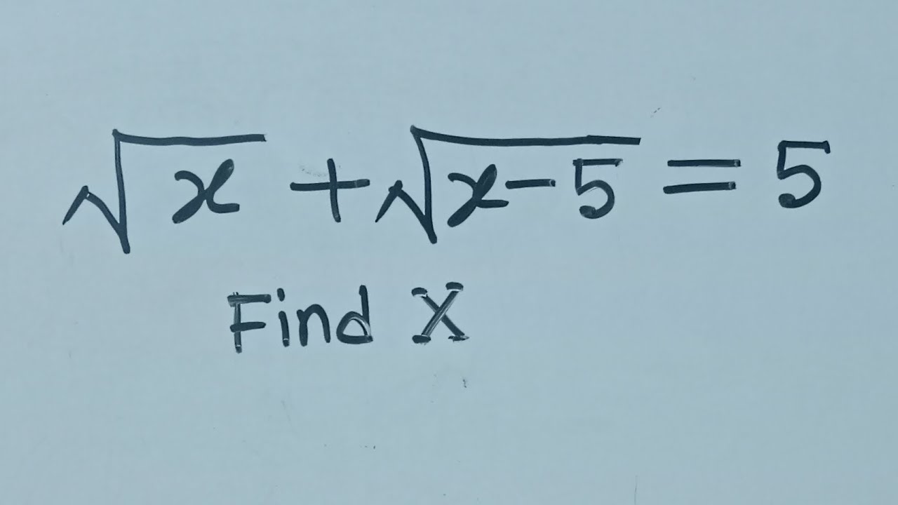 A nice square root math olympiad algebra problem can you solve this