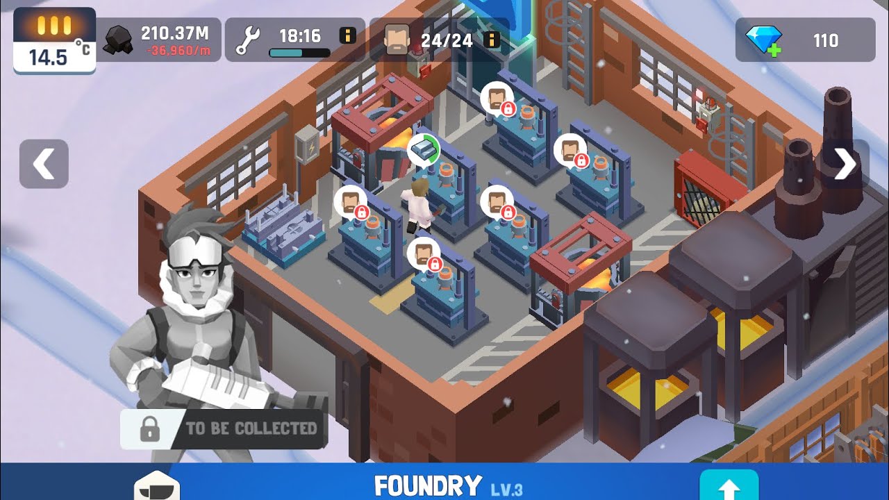 Frozen City - Foundry Is A Big Problem 6 Machines And Only 1 Worker ‍️ Walkthrough