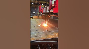 Cnc gas cutting 55mm #korea #cnc #automobile #cnctechnology #welding #cncmachine #cnccutting