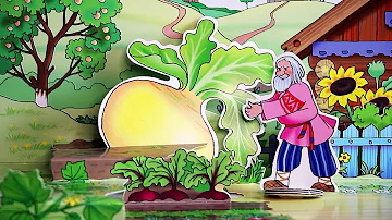 Russian folk tale Turnip in English. Сказка Репка на английском языке.