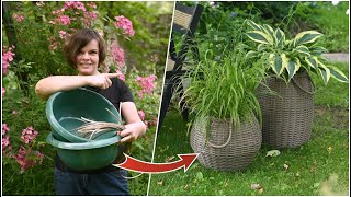 DIY woven baskets from Dollar Tree wash basins!