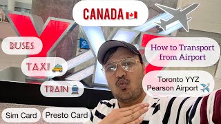 Outside Inside Toronto Airport, Canada 🇨🇦|How to get transportation?Get bus, taxi, train from YYZ screenshot 5