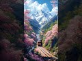 Sakura Train #train #nature #naturevibes #mountains #nature #beautiful