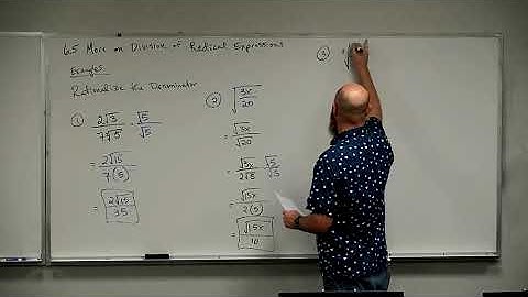 College Algebra - 6.5 More on Division of Radical Expressions