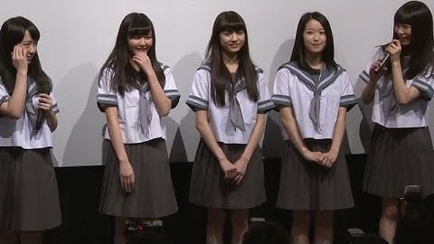 東京女子流が制服姿で登場！ 映画「学校の怪談 呪いの言霊」舞台あいさつ(1)