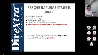 Presentazione Corso BIM Dirextra. Perche' implementare BIM?