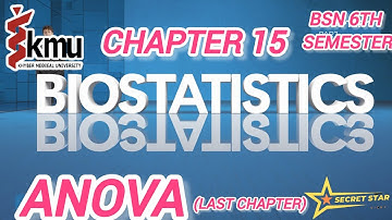 Biostatistics Chp#15 |ANOVA test| |Analysis of variance| |KMU| by Secretstar