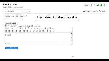 Showing work in a Wamap assignment