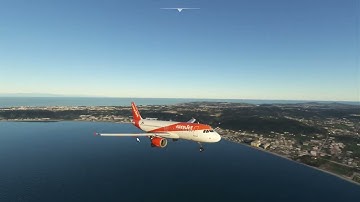 Fenix A320 - Last minute approach change, Rhodos RW24 Visual!