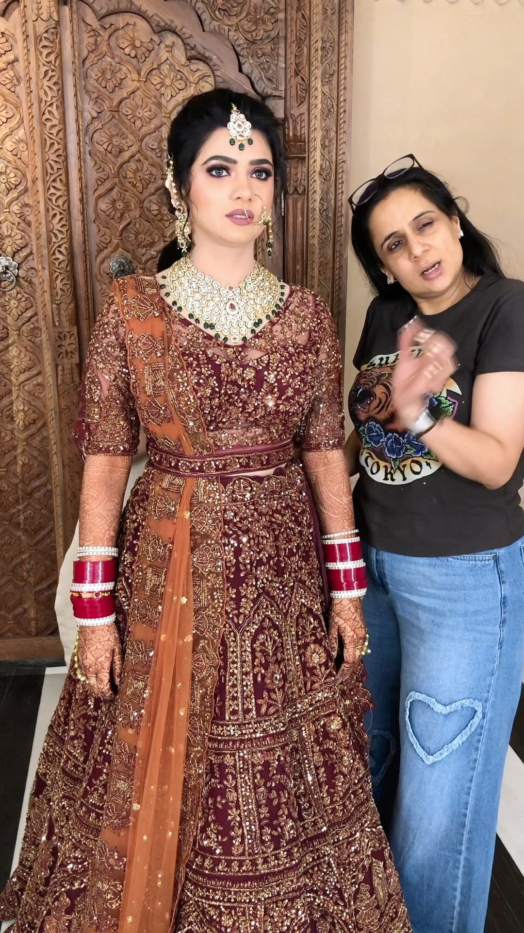 My beautiful bride in making ❤️ #parulgargmakeup