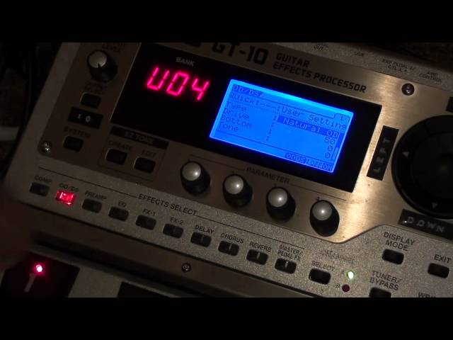 Boss GT-10 Demo and Review Part 2 Compression and Distortion