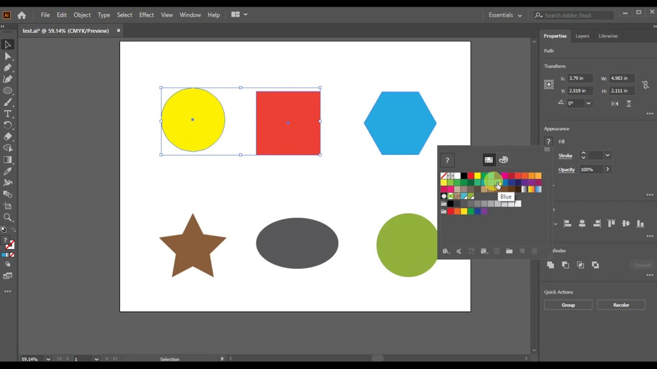 Lesson 19 Tutorial: How to create Color Swatches in Adobe Illustrator ...