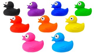 Satisfying Video l How To Make Rainbow Duck Candy with Playdoh Cutting ASMR