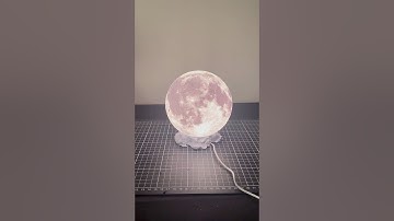 3D Printed LED Moon Lamp!! 🌝🌝 #3dprinting #diy #satisfying