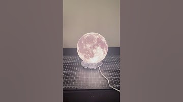3D Printed LED Moon Lamp!! 🌝🌝 #3dprinting #diy #satisfying