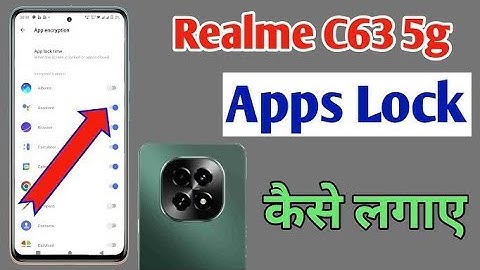 How to lock apps in Realme c63 5g/Realme c63 5g me app lock kaise kare/app lock setting