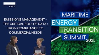 METS 2025: Emissions management - The critical role of data