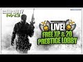 (PS3) MW3 Free XP and 20 PRESTIGE LOBBY! #ROADTO5,4k