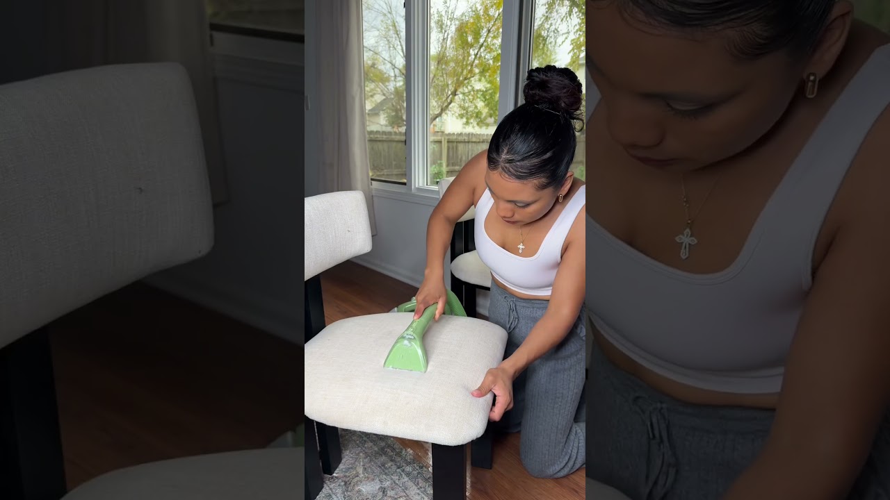 Limpiando mis sillones blancos 🫧