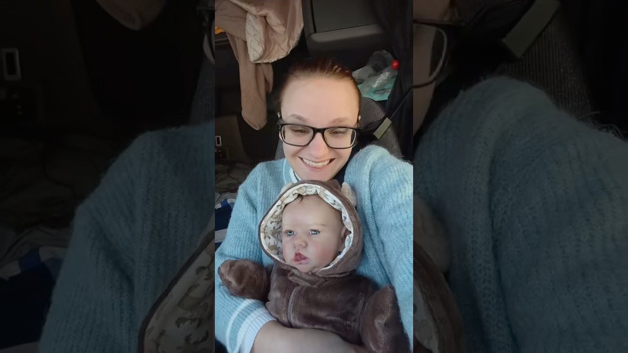 My Dads Reborn Baby Doll Rides In Semi Truck With Him